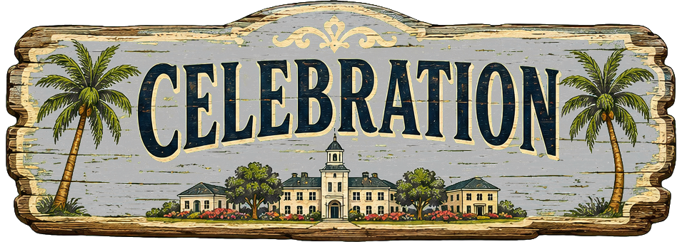 Celebration place sign artwork