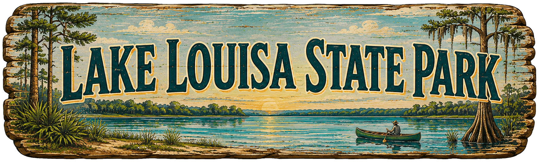 Lake Louisa State Park place sign artwork