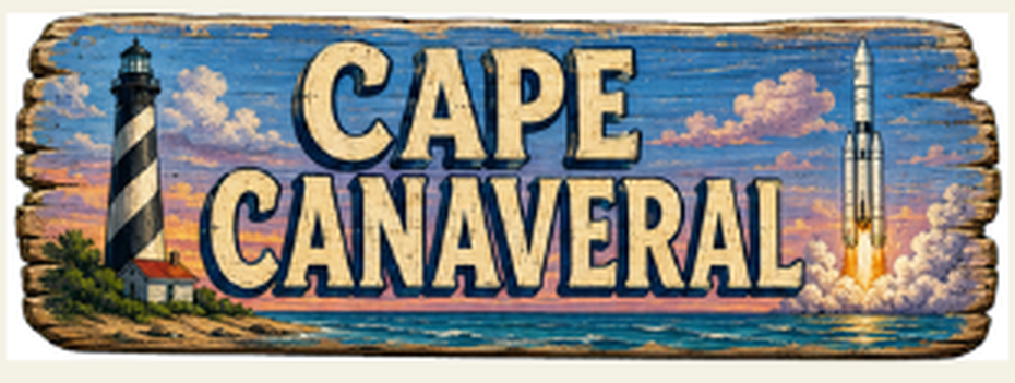 Cape Canaveral destination sign