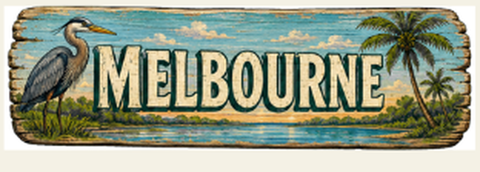 Melbourne destination sign