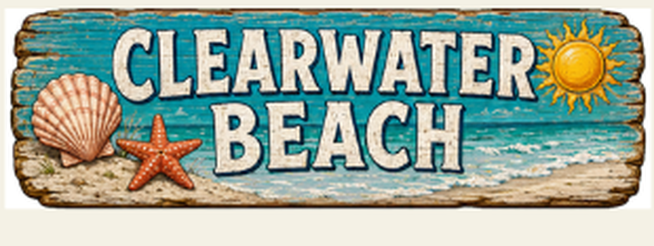 Clearwater Beach destination sign