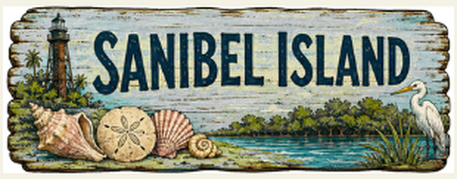 Sanibel Island destination sign