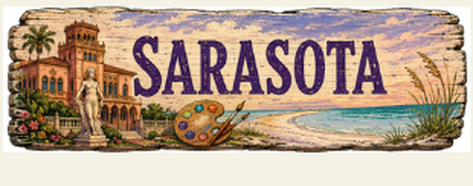 Sarasota destination sign