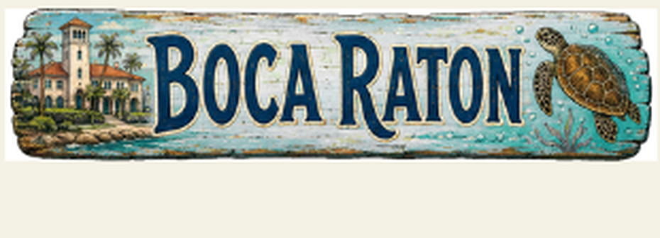 Boca Raton destination sign