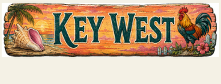 Key West destination sign