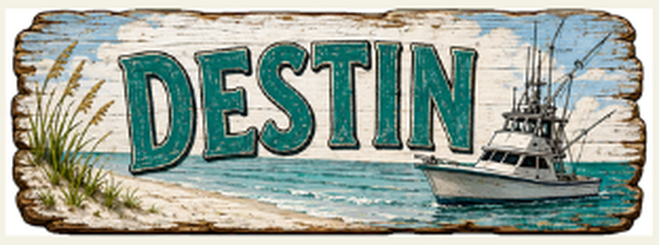 Destin destination sign