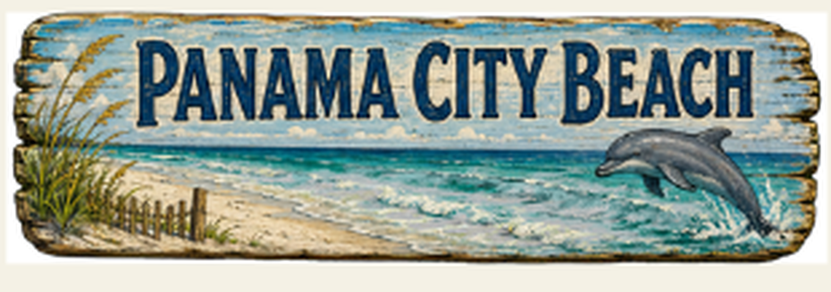 Panama City Beach destination sign