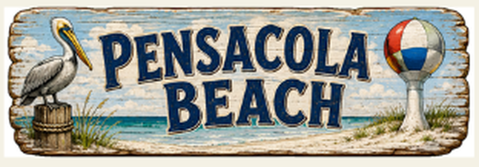 Pensacola Beach destination sign